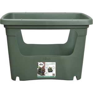 Elho Green Basics Stack & Grow 50 - Stapelbare Kweekbak - Verticaal Tuinieren - 100% Gerecycled Plastic - Ø 50.9 x H 35.7 cm - Blad groen