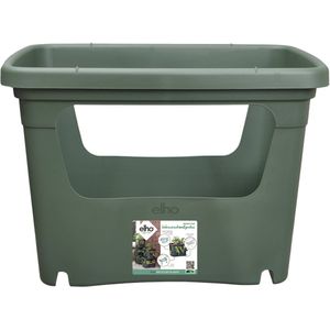 Elho Green Basics Stack & Grow 50 - Stapelbare Kweekbak - Verticaal Tuinieren - 100% Gerecycled Plastic - Ø 50.9 x H 35.7 cm - Blad Groen