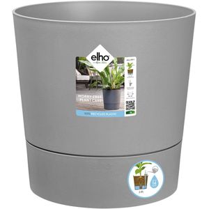 Elho Greensense Aqua Care rond 30 bloempot voor binnen en buiten, Ø 29,5 x H 29,1 cm, grijs/licht cement