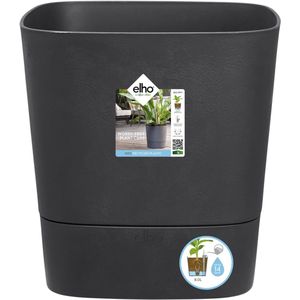 Elho Greensense Aqua Care Vierkant 38 - Bloempot voor Binnen & Buiten - 100% gerecycled plastic - Ø 38.0 x H 38.9 cm - Houtskoolgrijs