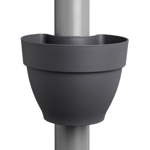 Elho Vibia Campana Regenpijpbakje 40 - Bloempot voor Buiten - Ø 21.6 x H 16.3 cm - Antraciet