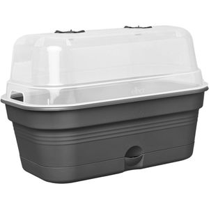 Elho Green Basics Kweektray Allin1 39 - Kweekbak met Deksel - 100% Gerecycled Plastic - Ø 39.0 x H 15.2 cm - Living Black