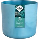 Elho The Ocean Collection Round 18 - Bloempot voor Binnen - Gemaakt met Zeeafval - Ø 18 x H 16.7 cm - Atlantisch blauw