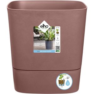 Elho Greensense Aqua Care Vierkant 30 - Bloempot voor Binnen & Buiten - 100% gerecycled plastic - Ø 29.5 x H 30.2 cm - Kleibruin