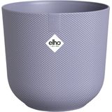 Elho Jazz Rond 14cm - Bloempot voor Binnen - Unieke Structuur - 100% Gerecycled Plastic - Ø 14.2 x H 13.1 cm - Lavendel Lila