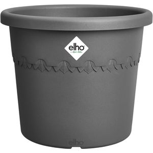 Elho Algarve Cilindro 40 - Bloempot voor Buiten - 100% Gerecycled Plastic - Ø 40 x H 29 cm - Antraciet