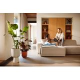 Elho Vibes Fold Coupe 30 - Bloempot voor Binnen - 100% Gerecycled Plastic - Ø 29.5 x H 44.7 cm - Zijdewit