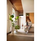 Elho Vibes Fold Coupe 30 - Bloempot voor Binnen - 100% Gerecycled Plastic - Ø 29.5 x H 44.7 cm - Zijdewit