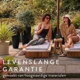 Elho - June Round High 30 - Bloempot - Balanced beige - Ø 29.5 x H 52.5 cm