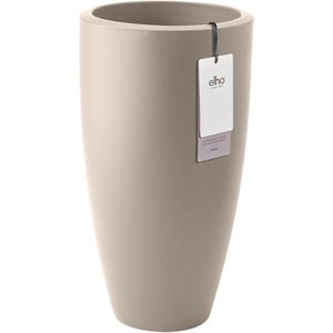 Elho June Round High 30 - Bloempot voor Binnen & Buiten - 100% Gerecycled Plastic - Ø 29.5 x H 52.5 cm - Balanced beige