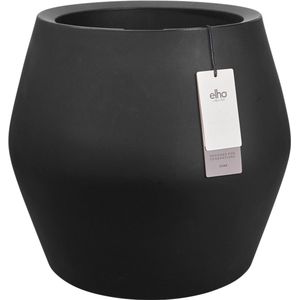 Elho june Split Low 46 - Bloempot voor Binnen & Buiten - 100% Gerecycled Plastic - Ø 46.0 x H 42.6 cm - Zwart