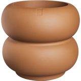 Elho - Amber Roll Low - Bloempot - Karamel - 100% Gerecycled Plastic - Ø 43 cm