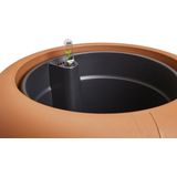 Elho - Amber Roll Low - Bloempot - Karamel - 100% Gerecycled Plastic - Ø 43 cm