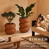 Elho - Amber Roll Low - Bloempot - Karamel - 100% Gerecycled Plastic - Ø 43 cm