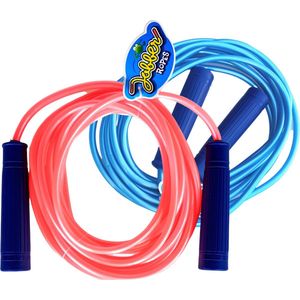 Jobber - SET - 2x Lang Springtouw - Roze - Blauw - 5 meter - Groepsspringtouwen