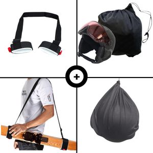 Wintersport gadgets - Ski draagband + Skihelm cover hoes - helm tas