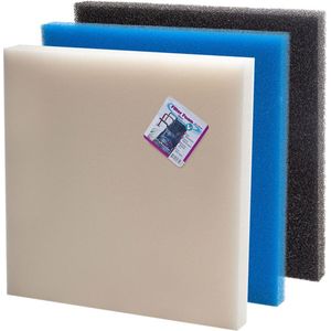 Velda VT Vijverfilterschuimset 50x50x2 cm - Wit, Zwart & Blauw