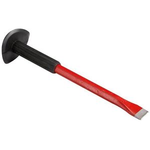 Beitel met schokabsorberende rubberen grip, 250 mm vlak voor beeldhouwen en restauratie van gebouwen, uitstekende kwaliteit voor