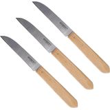 Homey's Klompenmesjes - 3 schilmesjes - Molenmesje - carbon/beukenhout - 8,5cm