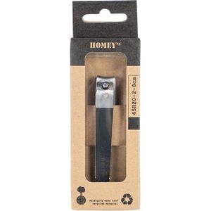 Homey's - Teennagelknipper - Gebogen Bek - RVS - Satin/Matzwart
