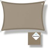 Buitenkado schaduwdoek waterdicht 3 x 5m rechthoek, taupe