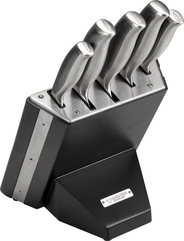 Diamant Sabatier Riyouri Messenblok - 5-delig - Zwart Hout/RVS