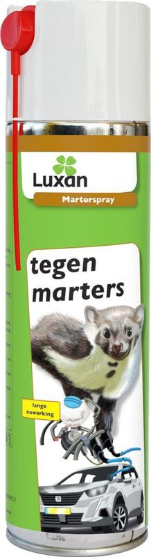 Luxan Marterspray; tegen marters; lange nawerking; voorkomt schade door knagen marters