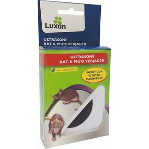 Luxan Ultrasone Muizen en Ratten Verjager 90m² - werkt tegen muizen en ratten - muizen verjagen - ratten verjagen - ultrasone ongedierteverjager