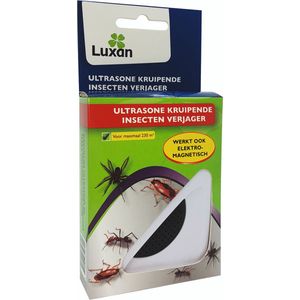 Luxan Ultrasone Kruipende Insecten Verjager 230m² - werkt tegen kruipende insecten zoals mieren, zilvervisjes, spinnen en kakkerlakken - ongediertebestrijding - ultrasone verjager