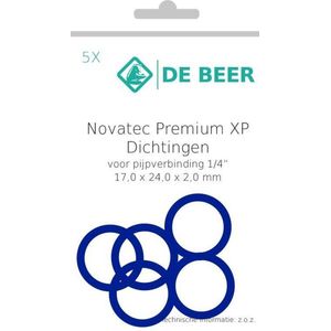 De Beer primium ring 1/4 17x24x2mm 5 stuks
