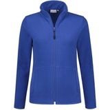 Santino Bormio Dames Fleecejack lange mouwen+Rits - Geen bedrukking - Koningsblauw