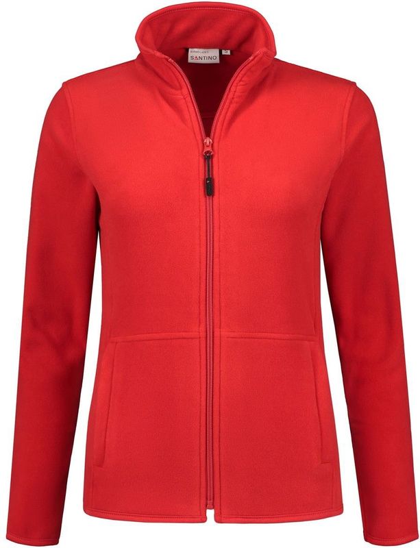 Santino Bormio Ladies Fleecejack Red maat S
