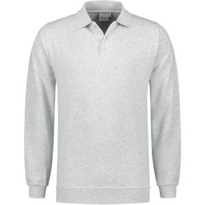 Santino Robin Polo Sweater lange mouw - Lichtgrijs
