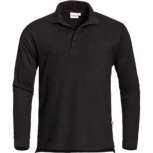 Santino Matt Polo-shirt lange mouwen - Zwart