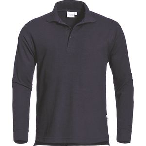 Santino Matt Polo-shirt lange mouwen - Zwart