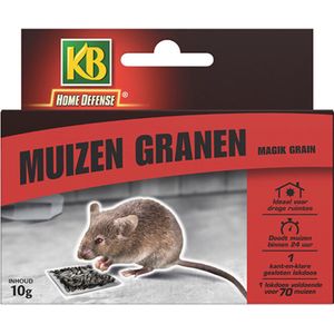 KB Home Defense Muizenlokdoos Magik Grain (granen) - Muizenval - Muizen granen (10g) - 1 stuk - Muizengif (korrels) - Werkt binnen 24 uur