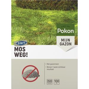 Pokon Mos Weg! - 3,5kg - Onkruidverdelger - Geschikt voor 100m² - Mosbestrijder - Anti mos gazon