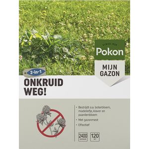 Pokon Onkruid Weg | Gazon | 120 m² (Korrels, 2400 gram)