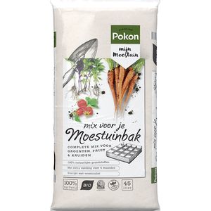 Pokon Bio Mix voor je Moestuinbak - 45l - Moestuingrond voor kwekers - 4 maanden voeding