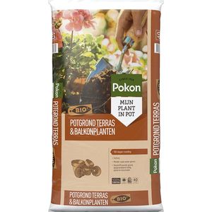 Pokon Bio Potgrond voor Terras & Balkonplanten - 40l - potgrond (biologisch) - 100 dagen voeding