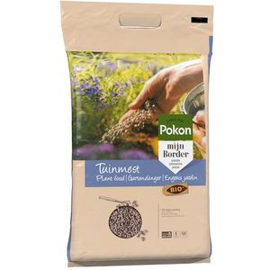 Pokon Bio Tuinmest - Voeding voor planten in de border - Ook te gebruiken als Gazonmest - Voor 50m2 - 5kg