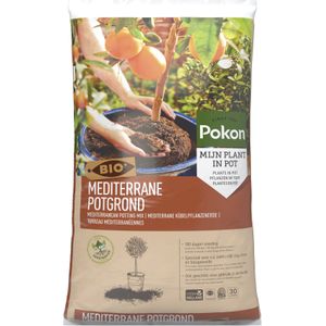 Pokon Bio Mediterrane Potgrond - 30L - Biologische potgrond - 100 dagen voeding