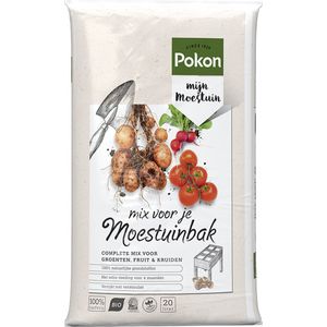 Pokon Bio Mix voor je Moestuinbak - 20l - Moestuingrond voor kwekers - 4 maanden voeding