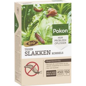 Pokon Bio tegen Slakken Korrels - 450g - Slakkenval - Regenbestendig - Slakkenkorrels voor 150m²