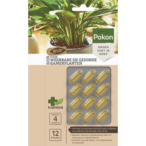 Pokon Bio Kuur voor Weerbare en Gezonde Kamerplanten - Capsules - 12 stuks - Geschikt voor alle kamer-, buitenplanten en moestuin