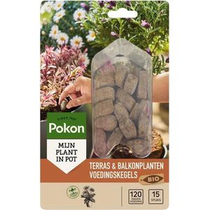 Pokon - Pokon Bio Terras & Balkon Plant Voedingskegels - 15 stuks