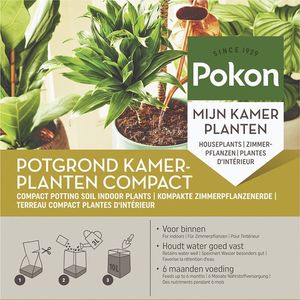 Pokon Kokos Potgrond Compact voor Kamerplanten - 10l - Potgrond (kamerplant) - 6 maanden voeding - Alleen water toevoegen