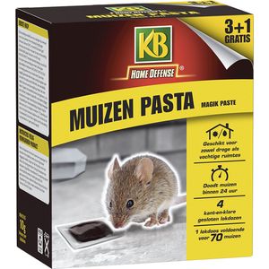 KB Home Defense Muizen Pasta Alfachloralose Kant-en-Klare Lokdoos Magik Paste 4 Stuks