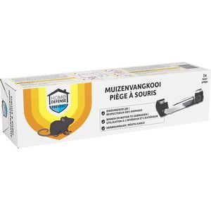 HOME DEFENSE® Muizenvangkooi Kunststof - Muizenval - Diervriendelijke muizenval - Herbruikbaar