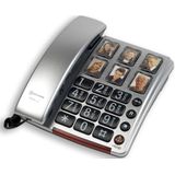 Amplicomms BigTel 40 Zilver | Senioren telefoon vaste lijn | Foto toetsen